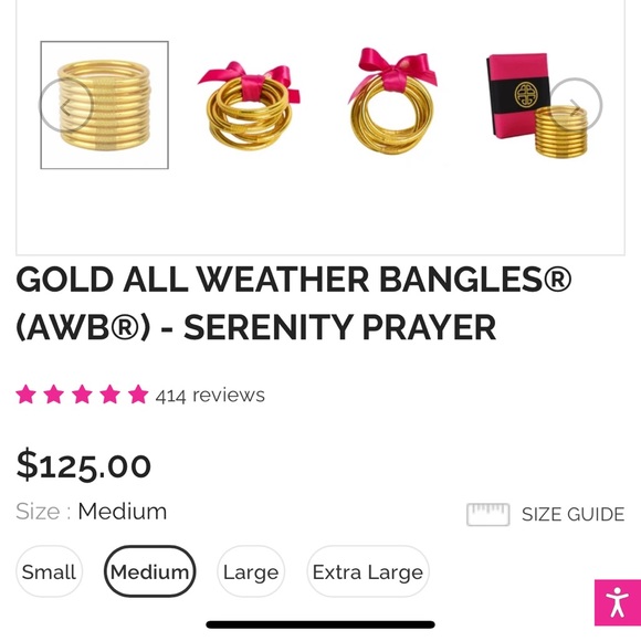 BuDhaGirl All Weather Gold Bangles Medium - Picture 15 of 15